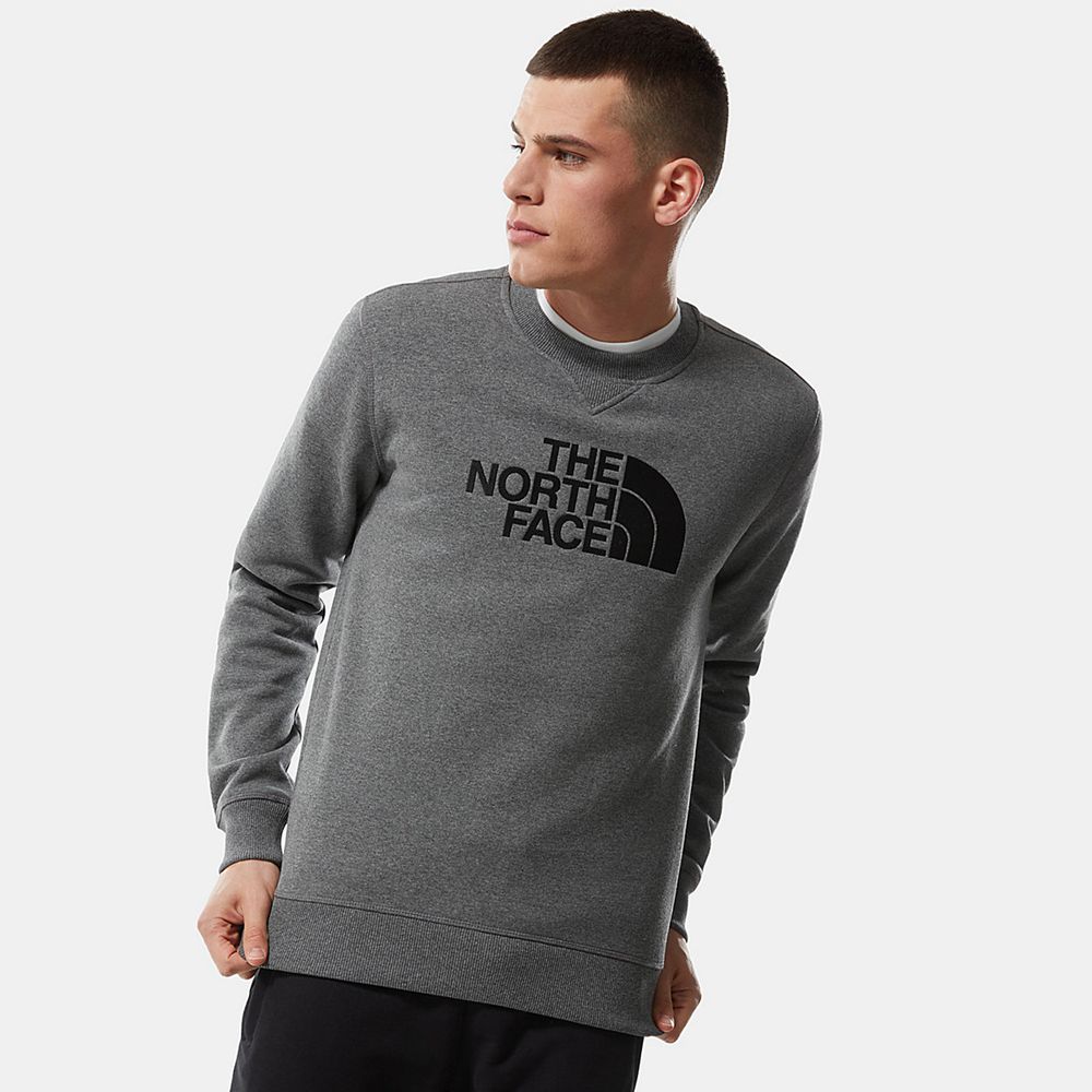 The North Face Sweater Mens Australia - The North Face Drew Peak Grey / Black (BGH-016739)